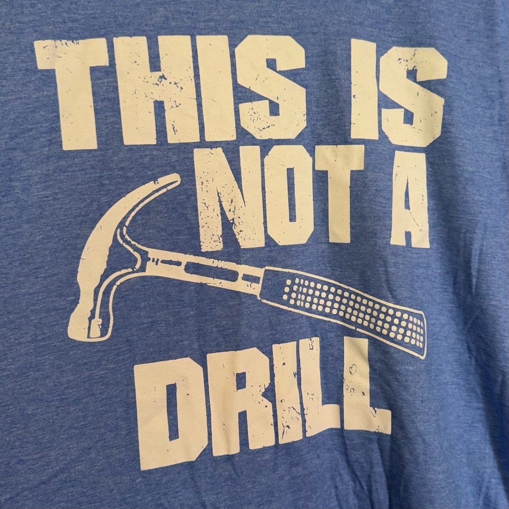 Men’s‎ Funny Handyman Dad Joke Humor- Blue- Size Large